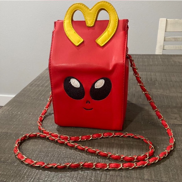 Dolls Kill Red and Yellow Crossbody Bag - Picture 2 of 6